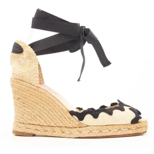 Pre-owned Canvas sandals , female, Sizes: 4 UK - Christian Louboutin Pre-owned - Modalova