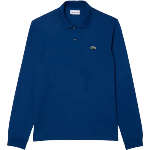 Blaues Polo-Shirt Klassisches Design , Herren, Größe: M - Lacoste - Modalova