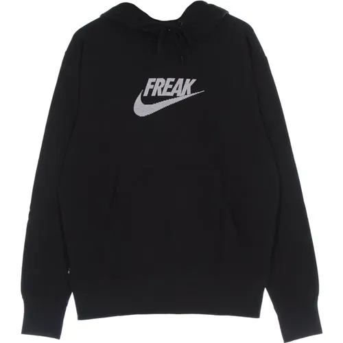 Freak Leichter Kapuzenpullover Schwarz/Weiß , Herren, Größe: 2XL - Nike - Modalova