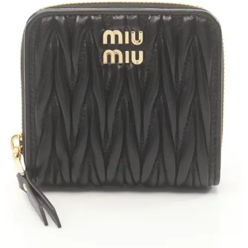 Pre-owned Leather wallets , female, Sizes: ONE SIZE - Miu Miu Pre-owned - Modalova