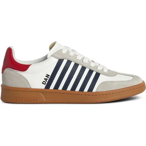 Vintage Leather Sneakers , male, Sizes: 6 UK, 10 UK, 8 UK, 9 UK, 7 UK - Dsquared2 - Modalova