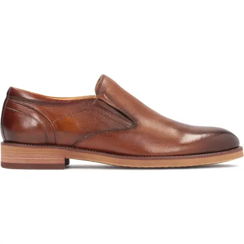 Herren Slip-On braune Leder-Casual-Schuhe , Herren, Größe: 41 EU - Kazar - Modalova