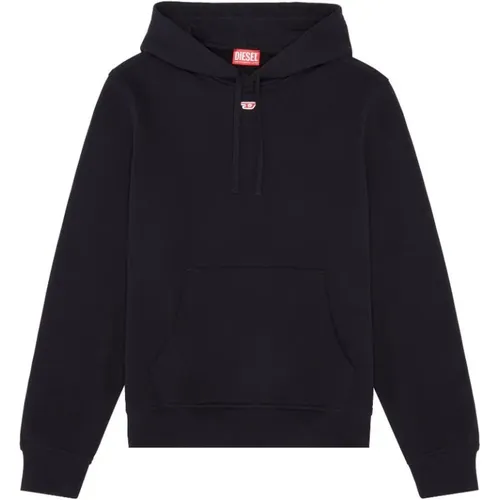 Hooded Sweatshirt with Ribbed Details , male, Sizes: M, 2XL, XL, S - Diesel - Modalova