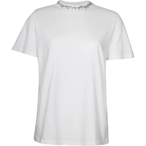 Weißes Vintage Baumwoll T-Shirt , Damen, Größe: S - Golden Goose - Modalova