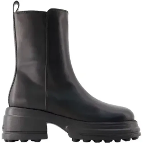 Leather Slip-On Boots , female, Sizes: 7 UK - TOD'S - Modalova