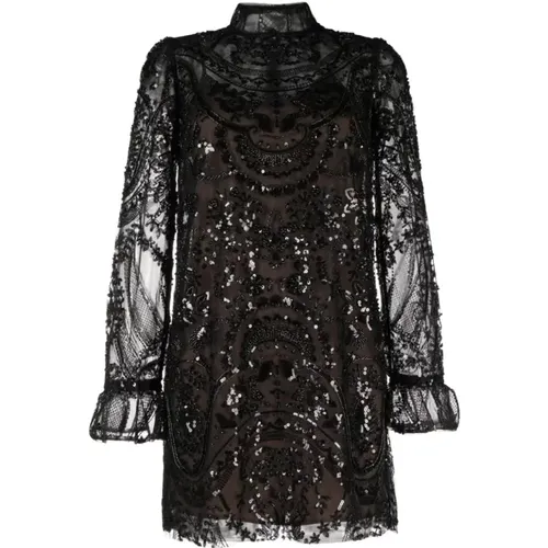 Paisley sequin mini dress , female, Sizes: 2XS - Self Portrait - Modalova