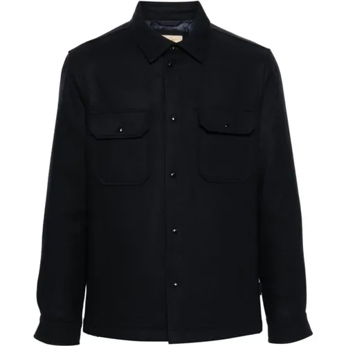 Logo Shirt for Men , male, Sizes: L, XL, 2XL - Woolrich - Modalova