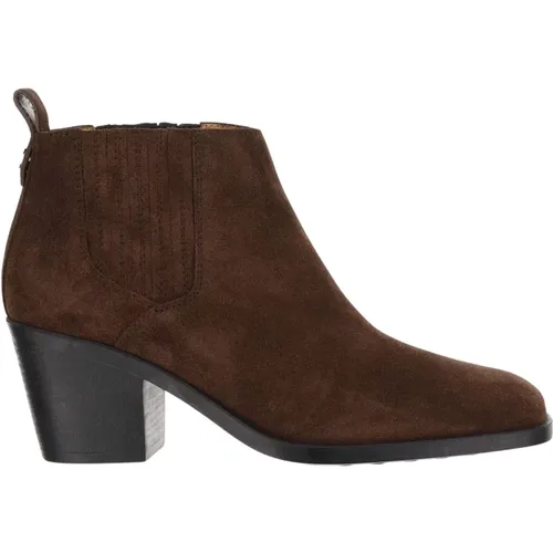 Suede Leather Ankle Boots Almond Toe , female, Sizes: 7 UK, 4 1/2 UK, 4 UK, 3 1/2 UK, 5 UK - TOD'S - Modalova