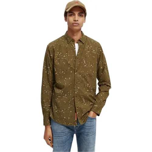 Alltags Casual Hemd , Herren, Größe: XL - Scotch & Soda - Modalova