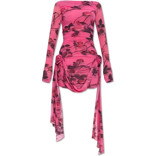 Dress with rose motif , female, Sizes: 2XS - Blumarine - Modalova