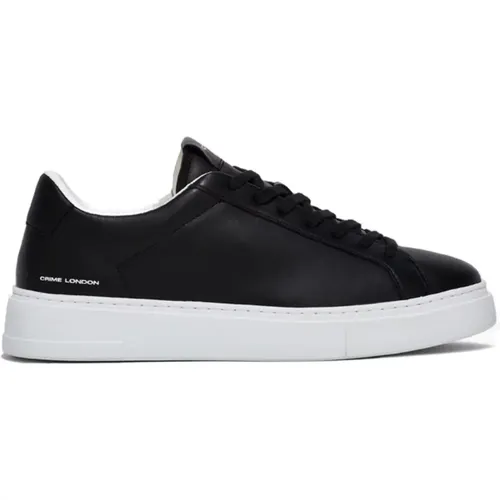 Leather Lace-Up Sneakers with Rubber Sole , male, Sizes: 10 UK, 6 UK, 8 UK - Crime London - Modalova