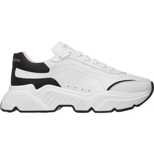 Daymaster Leather Sneakers , male, Sizes: 7 1/2 UK, 11 UK - Dolce & Gabbana - Modalova