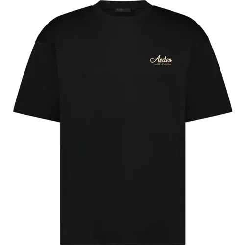 Schwarzes Tee Shirt Stilvoll , Herren, Größe: M - Aeden - Modalova