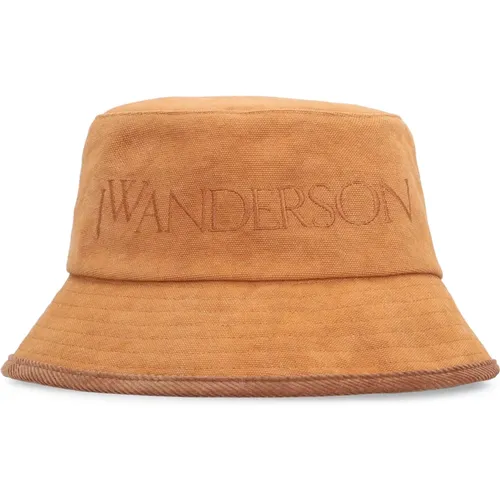 Embroidered Logo Cotton Bucket Hat , female, Sizes: M - JW Anderson - Modalova