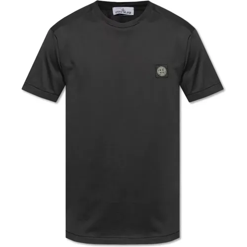 T-shirt with logo , male, Sizes: 2XL, M, L, XL, S - Stone Island - Modalova