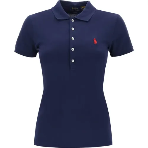 Slim Fit Five Button Polo Shirt , female, Sizes: L - Polo Ralph Lauren - Modalova
