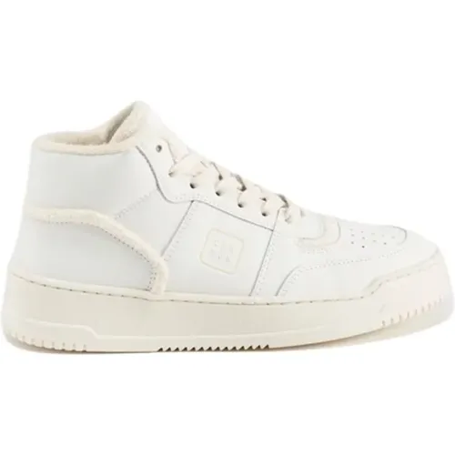 Cream Leather Sneakers , female, Sizes: 3 UK - Copenhagen Studios - Modalova