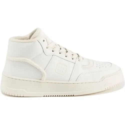 Cream Leather Sneakers , female, Sizes: 3 UK, 4 UK, 5 UK - Copenhagen Studios - Modalova