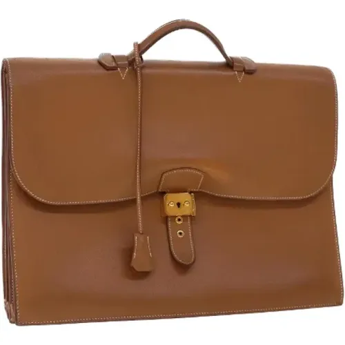 Pre-owned Leather briefcases , female, Sizes: ONE SIZE - Hermès Vintage - Modalova