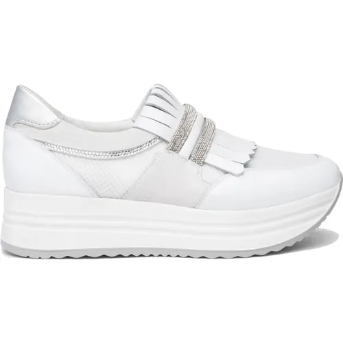 White Sneakers for Women , female, Sizes: 6 UK, 7 UK, 5 UK, 4 UK - Nerogiardini - Modalova