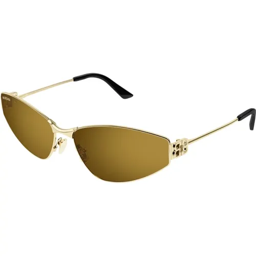 Gold Sunglasses with Accessories , female, Sizes: 65 MM - Balenciaga - Modalova