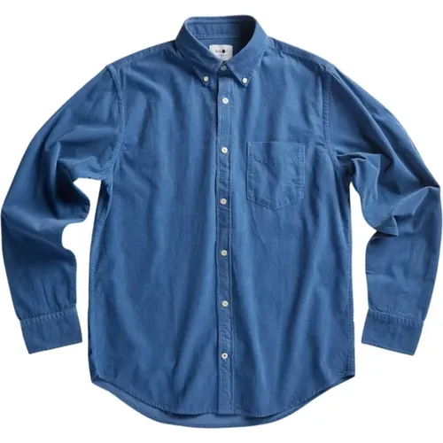 Blau langärmeliges Hemd , Herren, Größe: L - Nn07 - Modalova