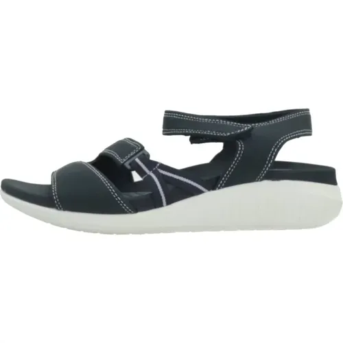 Stilvolle flache Sandalen für Frauen , Damen, Größe: 39 1/2 EU - Clarks - Modalova