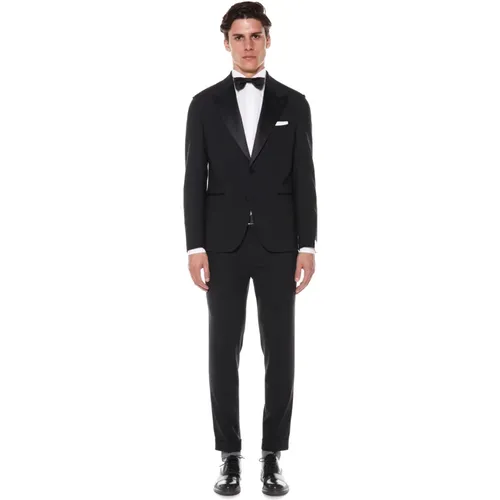 Stretch Wool Smoking Suit , male, Sizes: XL, L, S, M - Eleventy - Modalova