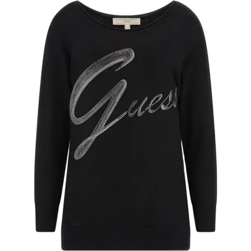 Boot-Ausschnitt Pullover , Damen, Größe: XS - Guess - Modalova