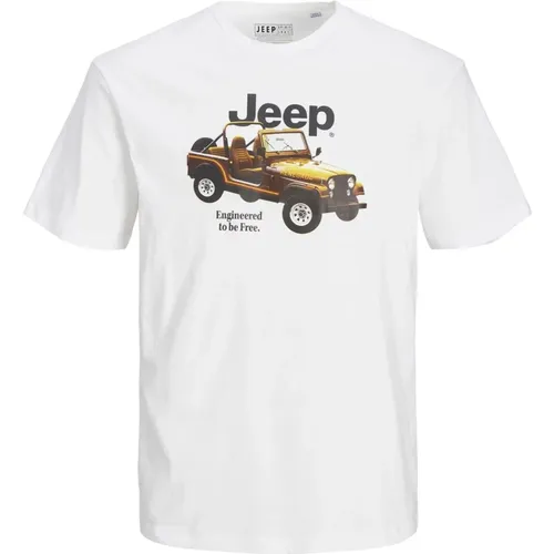 Abenteuer Jeep Logo Shirt , Herren, Größe: L - jack & jones - Modalova