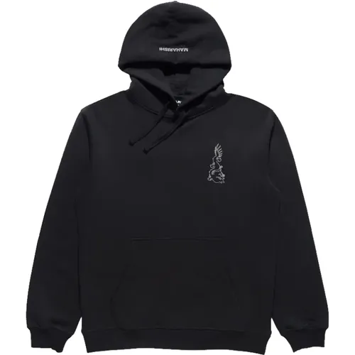 Reflective Dragon Hooded Sweatshirt , male, Sizes: L - Maharishi - Modalova