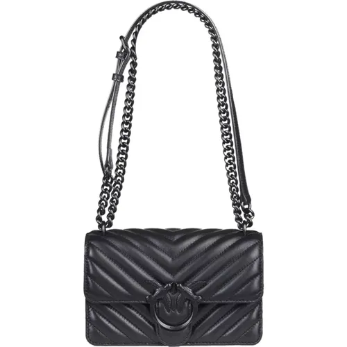 Love One Mini Chevron Color Block Bag , female, Sizes: ONE SIZE - pinko - Modalova