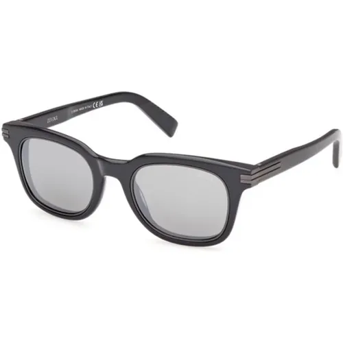 Rauchgraue Sonnenbrille , Herren, Größe: 50 MM - Ermenegildo Zegna - Modalova