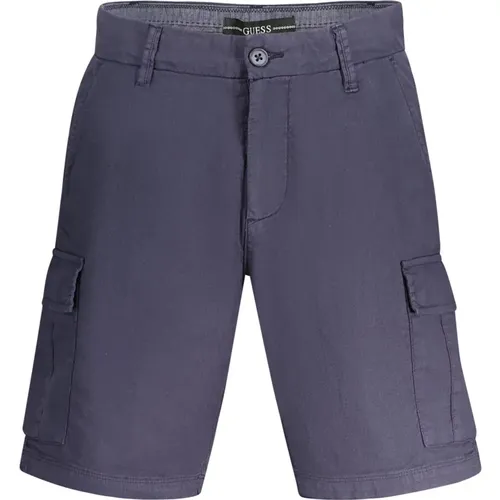 Blaue Bermuda-Shorts mit Logo , Herren, Größe: W29 - Guess - Modalova