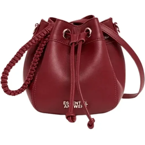 Leather Bucket Bag , female, Sizes: ONE SIZE - Essentiel Antwerp - Modalova