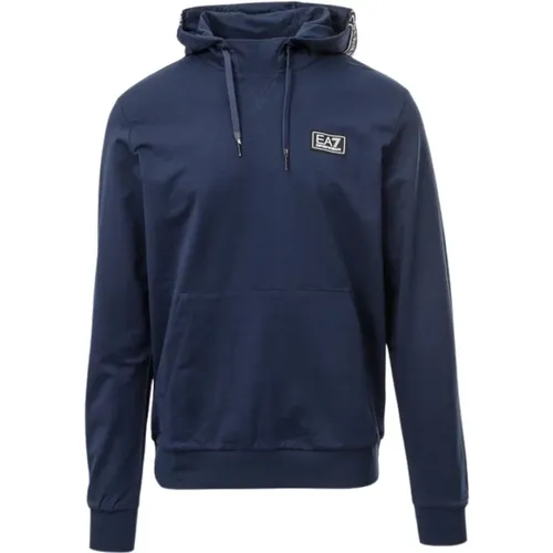 Navy Sweatshirt Herbst/Winter 2023/2024 , Herren, Größe: L - Emporio Armani EA7 - Modalova