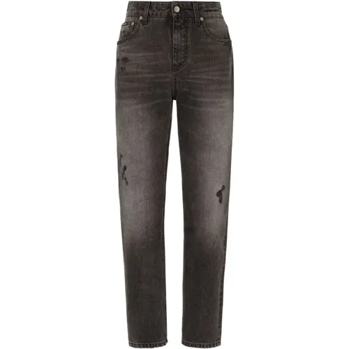 Denim Jeans mit Reißverschluss und Knopfverschluss , Damen, Größe: 2XS - Dolce & Gabbana - Modalova