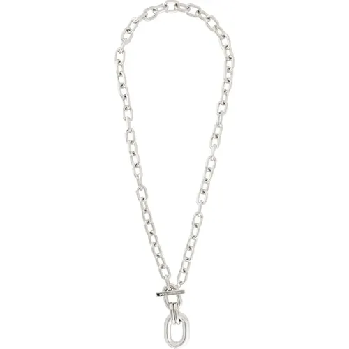 George -broek, Silver XL Link Pendant Necklace , female, Sizes: ONE SIZE - Paco Rabanne - Modalova