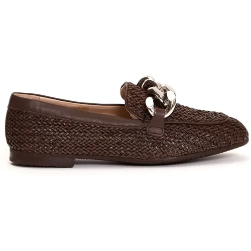 Women Shoes Moccasins Marrone Aw22 , female, Sizes: 3 1/2 UK - Casadei - Modalova