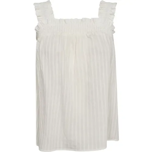 Striped Smock Strap Top Blouse , female, Sizes: S, L, M, XS - Co'Couture - Modalova