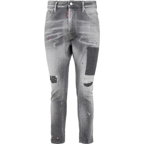 Hellgraue Slim-fit Jeans - Dsquared2 - Modalova