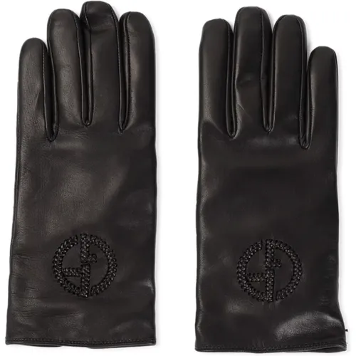 Nero Gloves for Stylish Hands , male, Sizes: XL - Giorgio Armani - Modalova