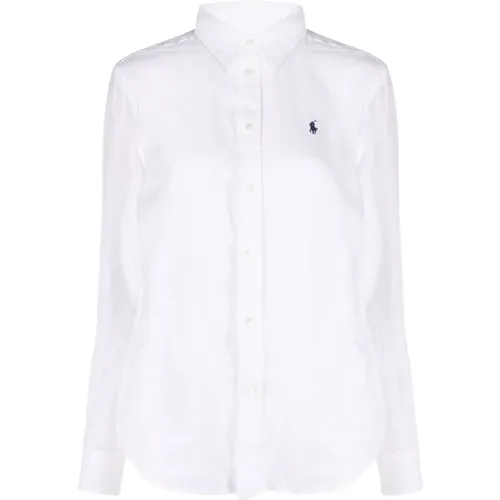 Button Front Long Sleeve Shirt , female, Sizes: L - Ralph Lauren - Modalova