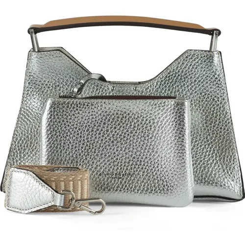 Leather Bubble Handbag Aurora Small , female, Sizes: ONE SIZE - Gianni Chiarini - Modalova