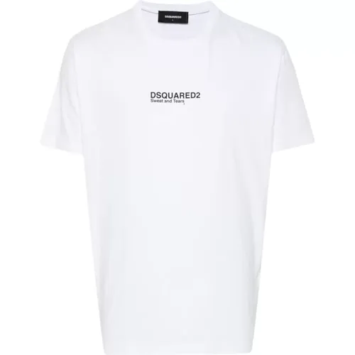 T-shirts and Polos with Logo Print , male, Sizes: L - Dsquared2 - Modalova