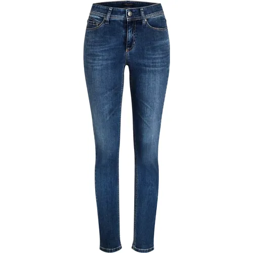 Sophisticated Dark Used Jeans - High Waist, Slim Fit , female, Sizes: S, 2XL L32, L, 3XL, XL, 2XL, M - CAMBIO - Modalova