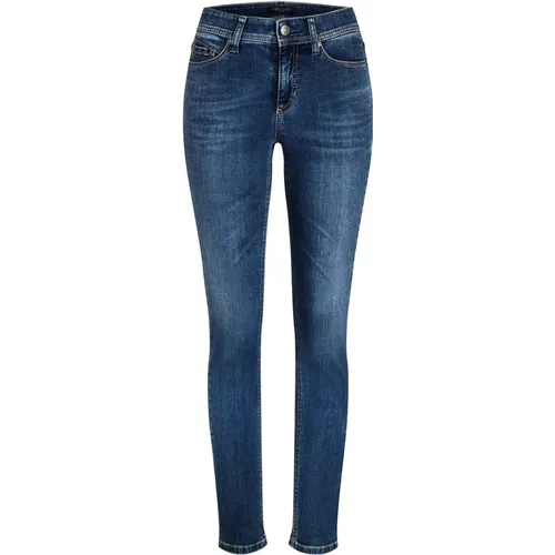Sophisticated Dark Used Jeans - Hohe Taille, Slim Fit - CAMBIO - Modalova