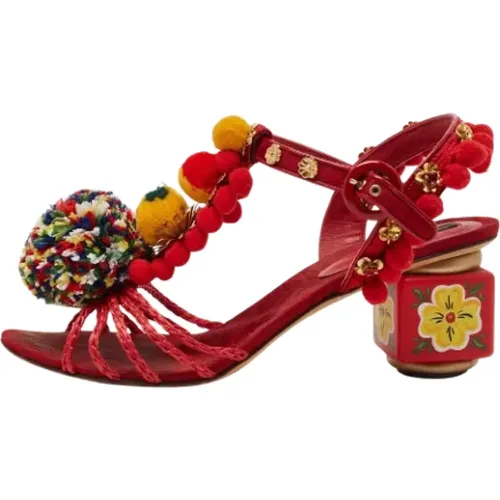 Pre-owned Leather sandals , female, Sizes: 6 UK - Dolce & Gabbana Pre-owned - Modalova