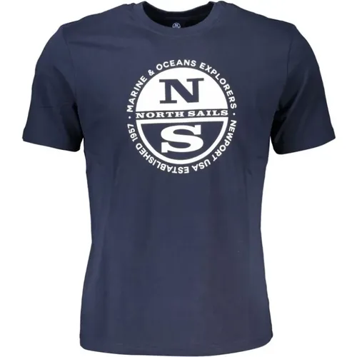 Bedrucktes Logo-T-Shirt , Herren, Größe: S - North Sails - Modalova