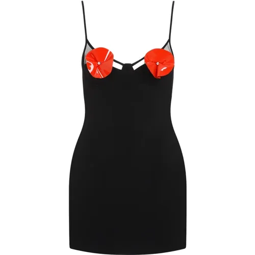 Flower Cups Cami Dress Red , female, Sizes: S - David Koma - Modalova